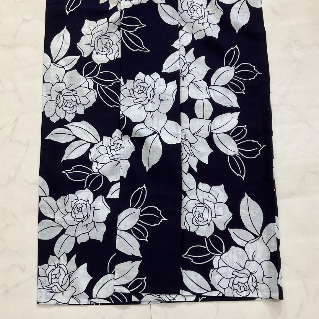 ◆未使用同然◆最高級注染本染◆浴衣◆薔薇◆木綿◆仕付◆裄67丈161.5
