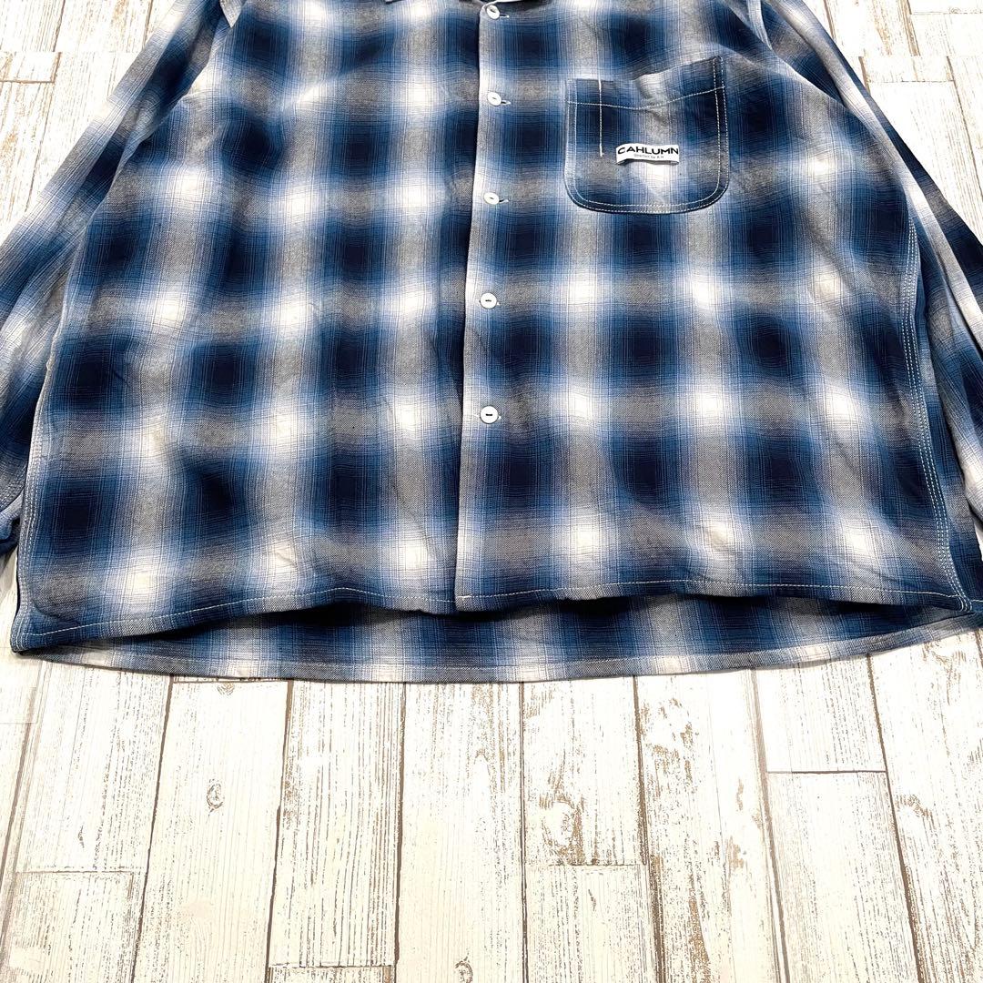 即完売！】CAHLUMN カウラム オーバーサイズ オンブレチェックシャツ