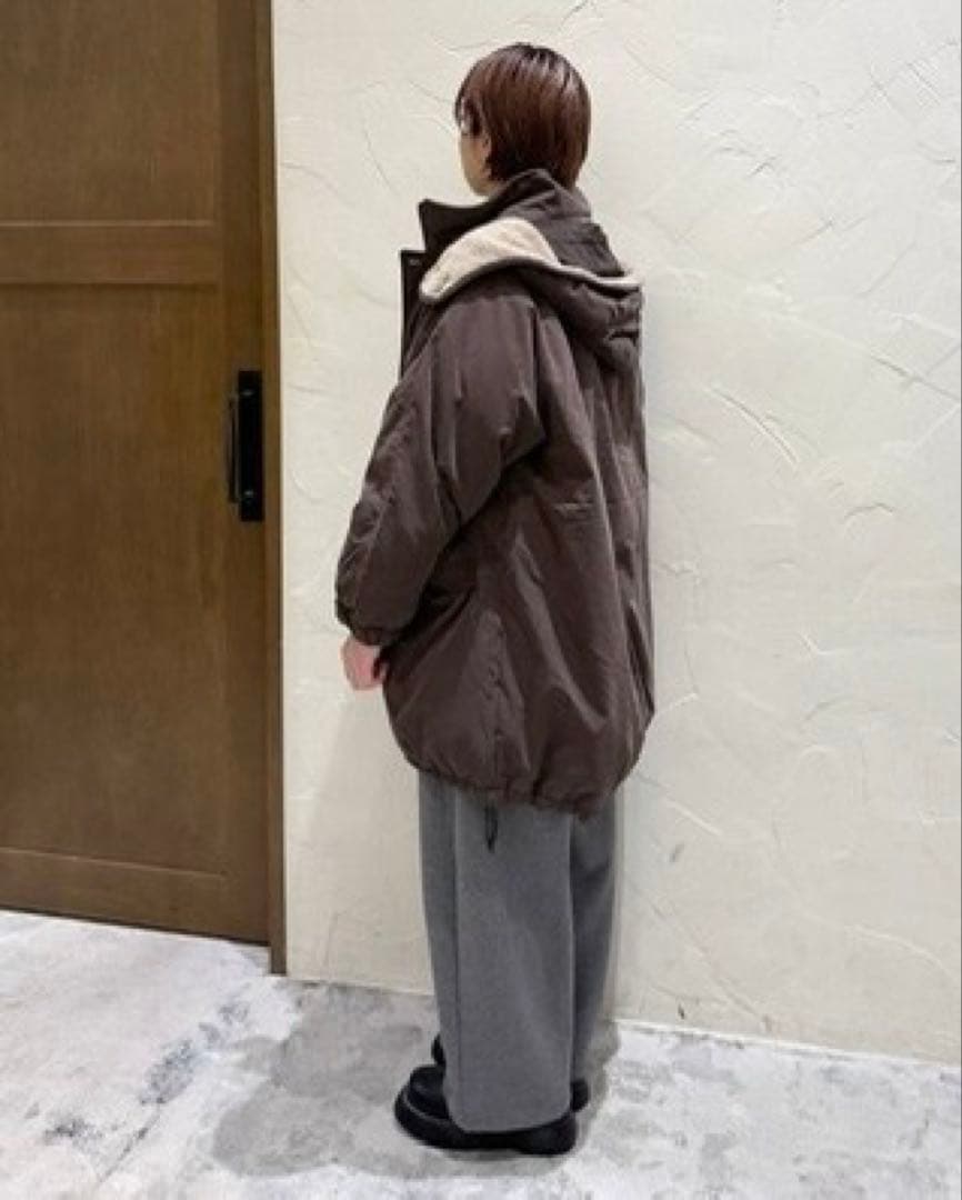 ニコアンド 【撥水加工】アライドふんわりモンスターパーカー ブラウン