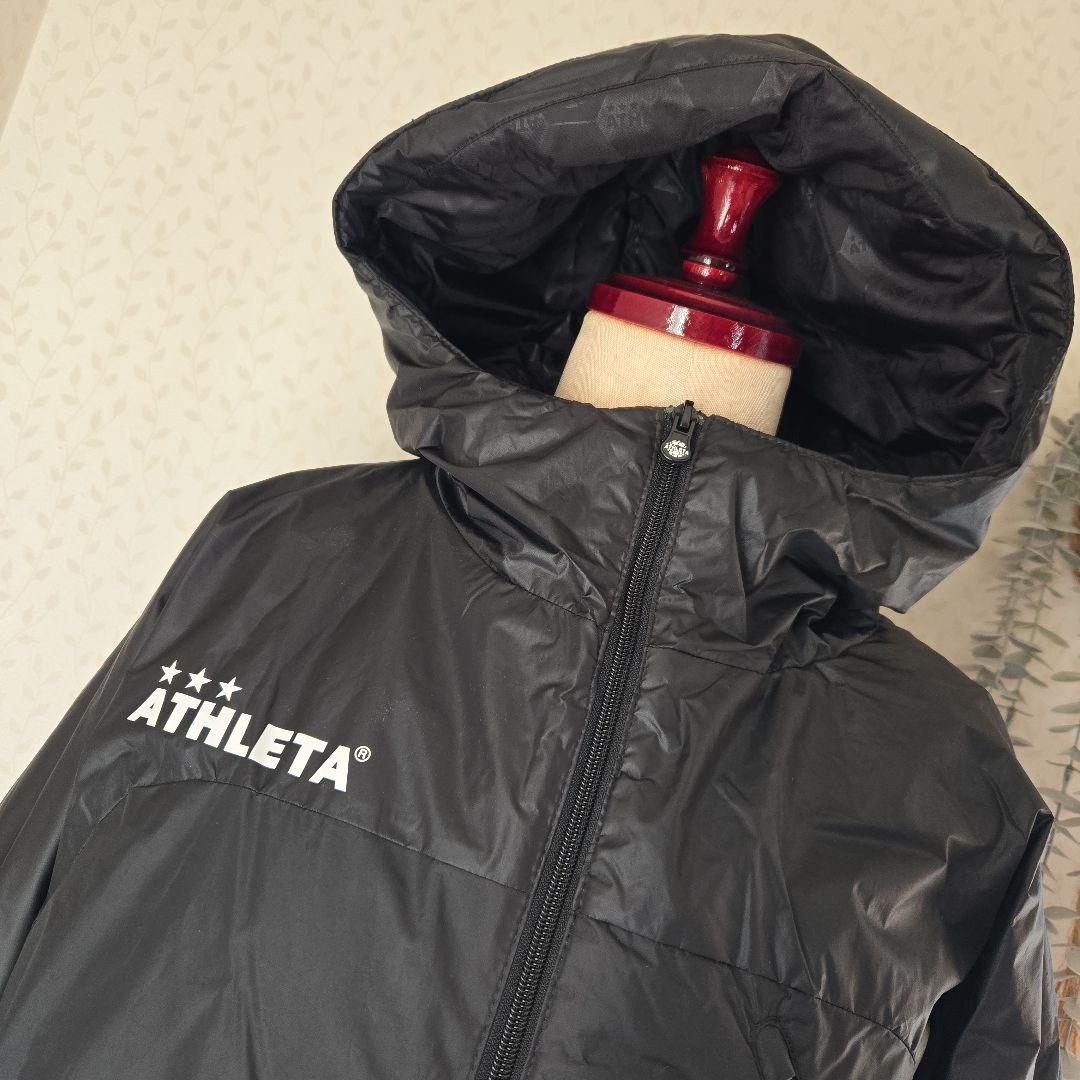 ATHLETA ジャケット フードつき O ブラック 防寒 黒 - メルカリ