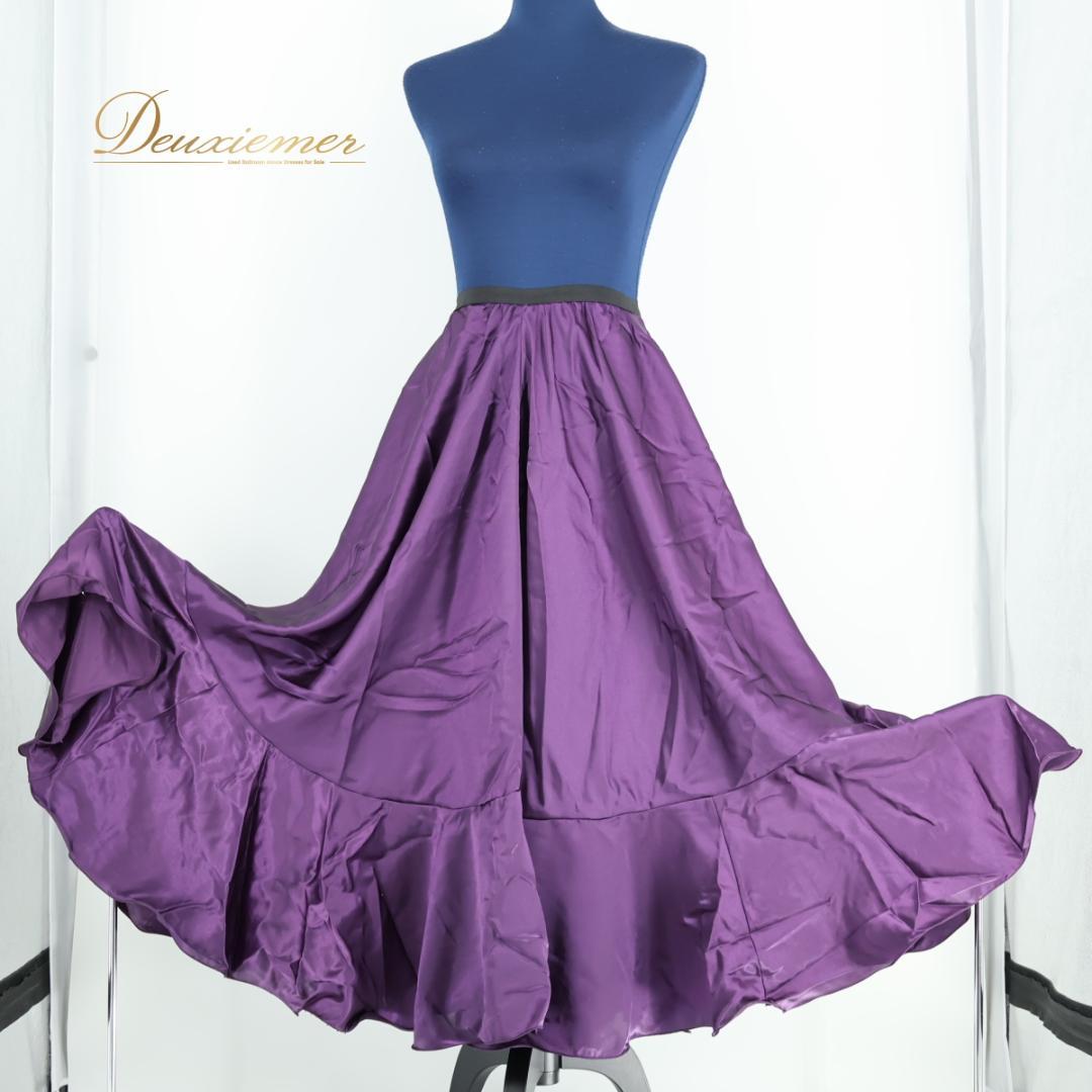 フラメンコ衣装】パープル ペチコート ファルダ スカート 紫 無地