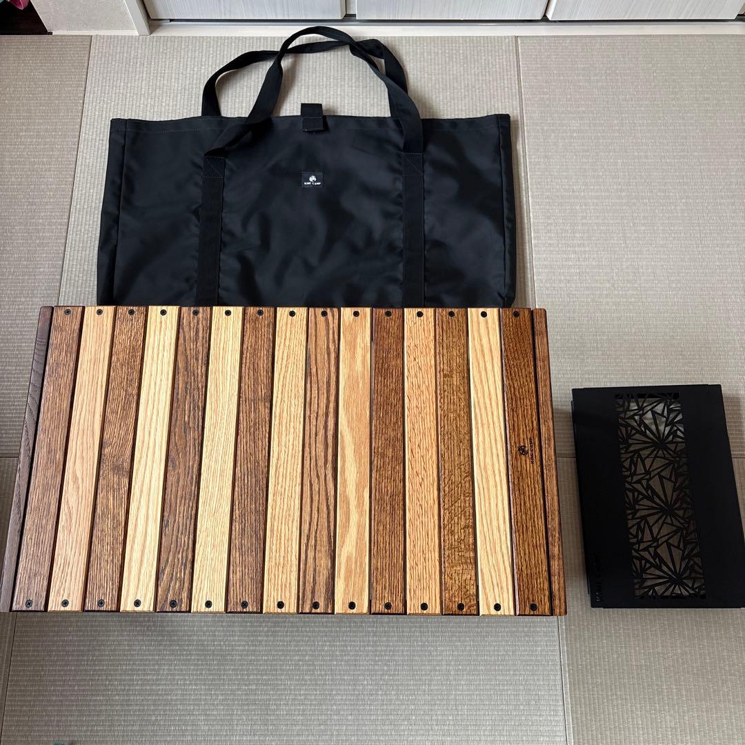 KIMICAMP ゼブラテーブル アイアンプレート IT05 セット　美品 KIMICAMP ゼブラテーブル アイアンプレート IT05 セット 美品