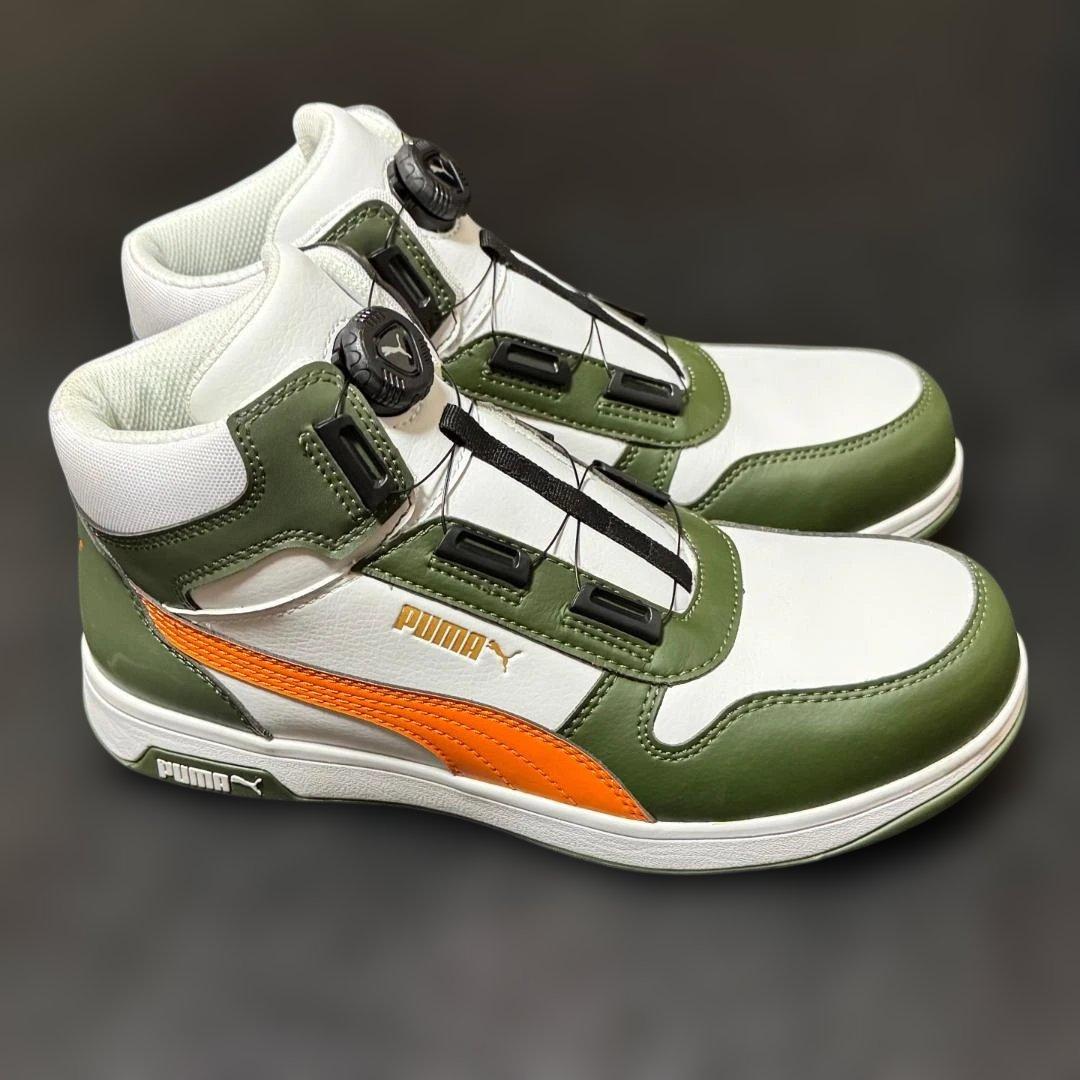 PUMASAFETY フロントコート ディスク ミッド WH/GR 28.0cm