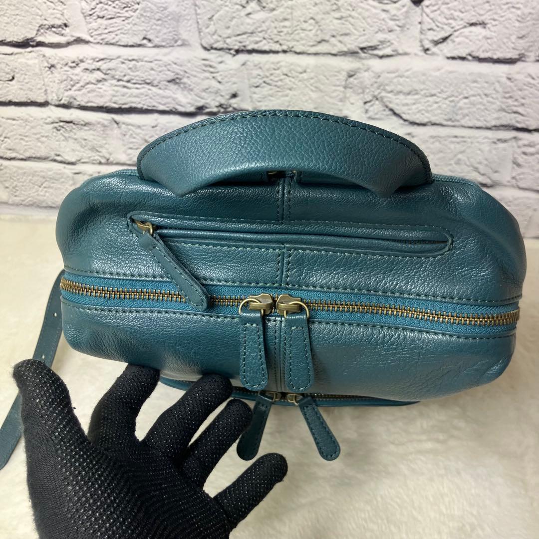 未使用級✨ダコタ ファレル シボ 山羊革 レザー A4可 ロゴ型押し