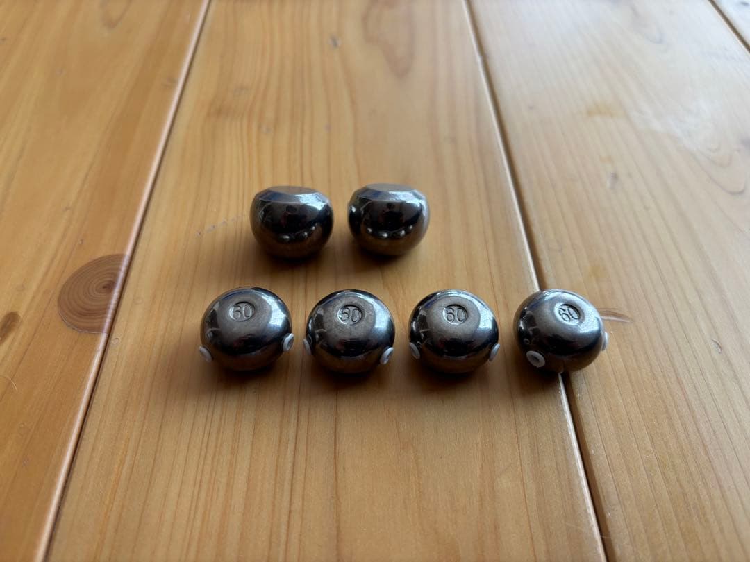 C*o様 タイラバヘッド　タングステン　60g×4 80g×2 タングステン (60g) タイラバ ヘッド 鯛ラバ シンカー 保護チューブ付