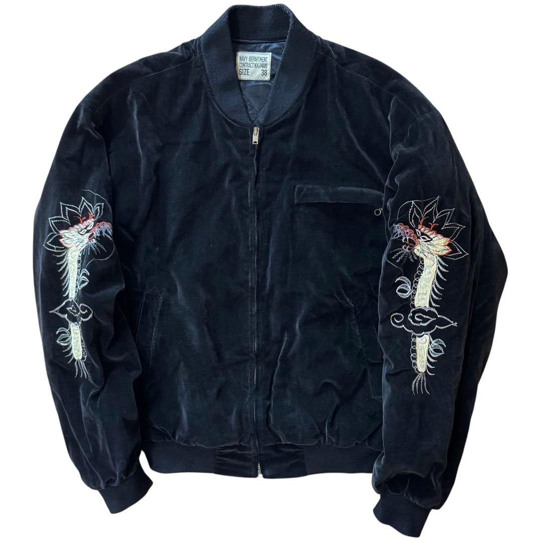 稀少 WAREHOUSE 別珍 USAF スーベニアジャケット 38 ブラック - メルカリ