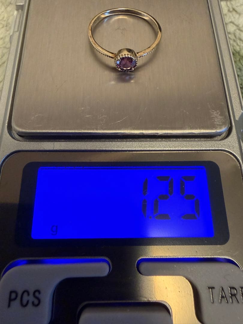 ピンクサファイアリング　0.473ct K10 ホワイトゴールド　11号