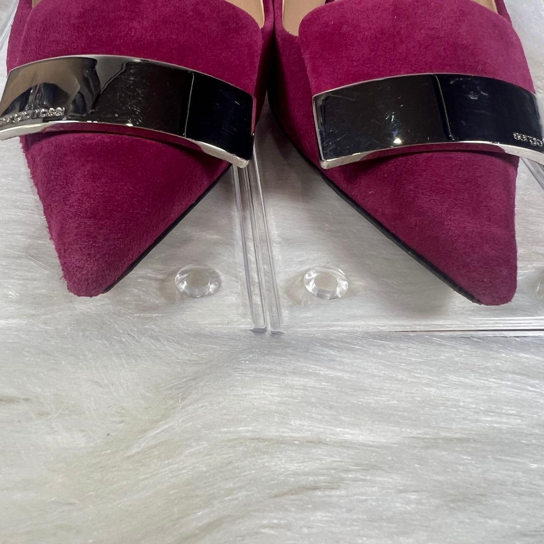 セルジオロッシ sr1 スエード パンプス ワインレッド プレート 35
