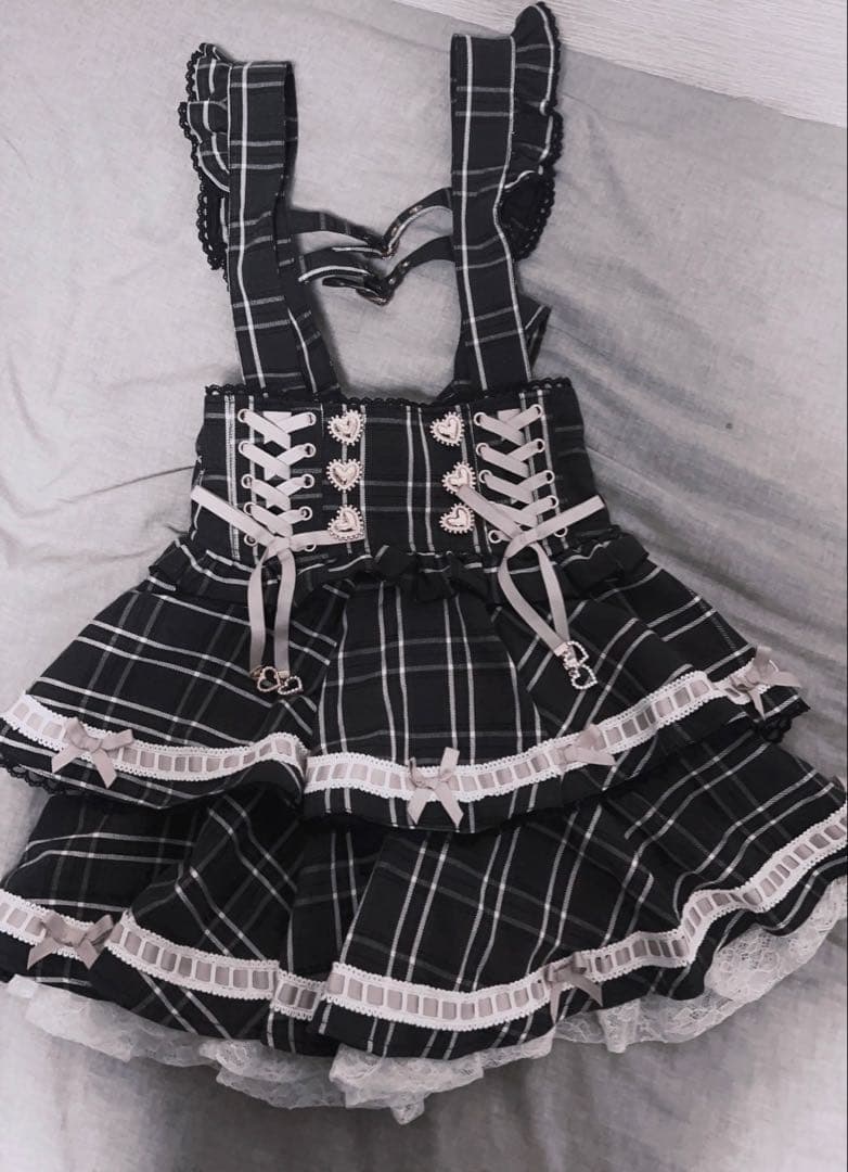 LIZLISA はしごリボンチェックティアードスカパン - メルカリ