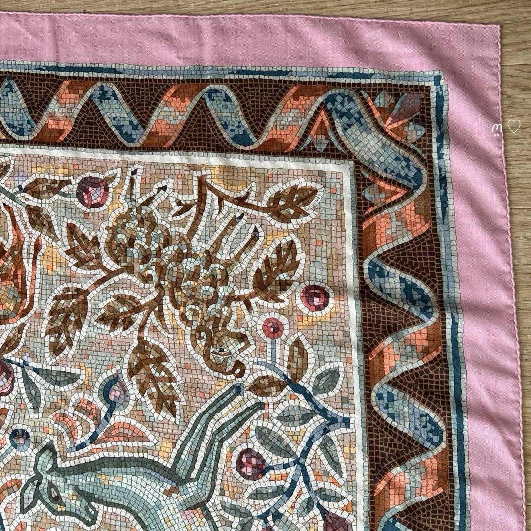 HERMESエルメス カレジェアン140 ペイヴメント カシシル 動物モザイク