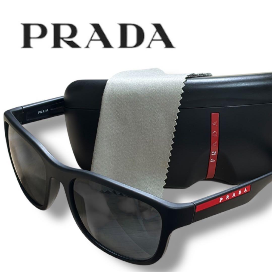 美品 PRADA プラダスポーツ ブラック/レッド サングラス メンズ - メルカリ