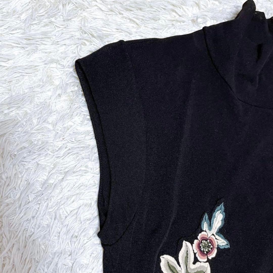 ヴィヴィアンタム 花柄刺繍 パワーネット ワンピース ストレッチ