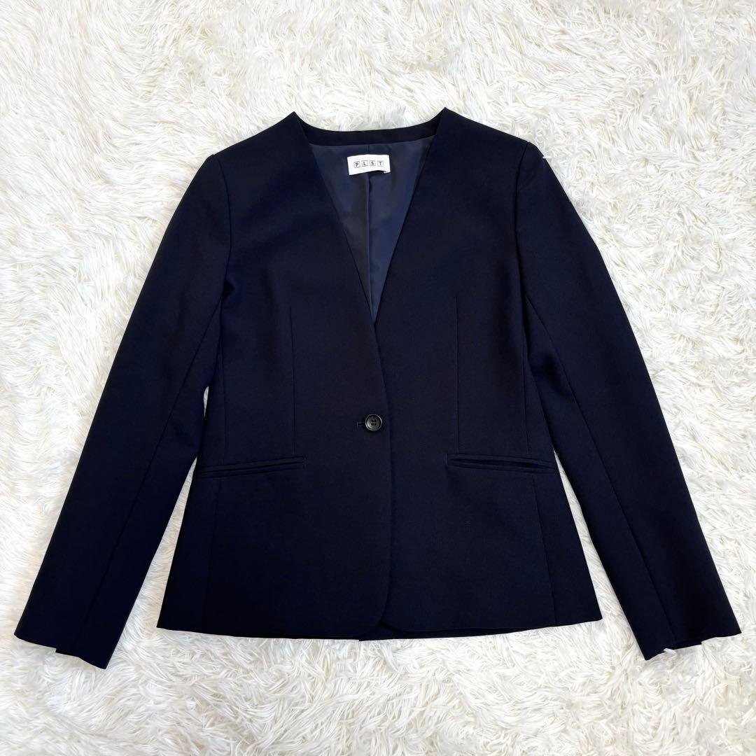 美品✨洗える】プラステ スーツパンツセット ノーカラージャケット