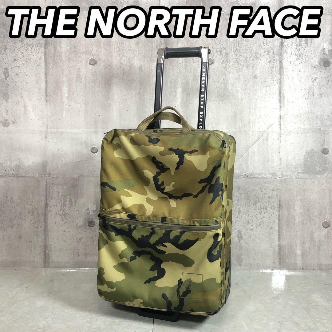 ノースフェイス シャトルローラー キャリーケース カモフラ 機内