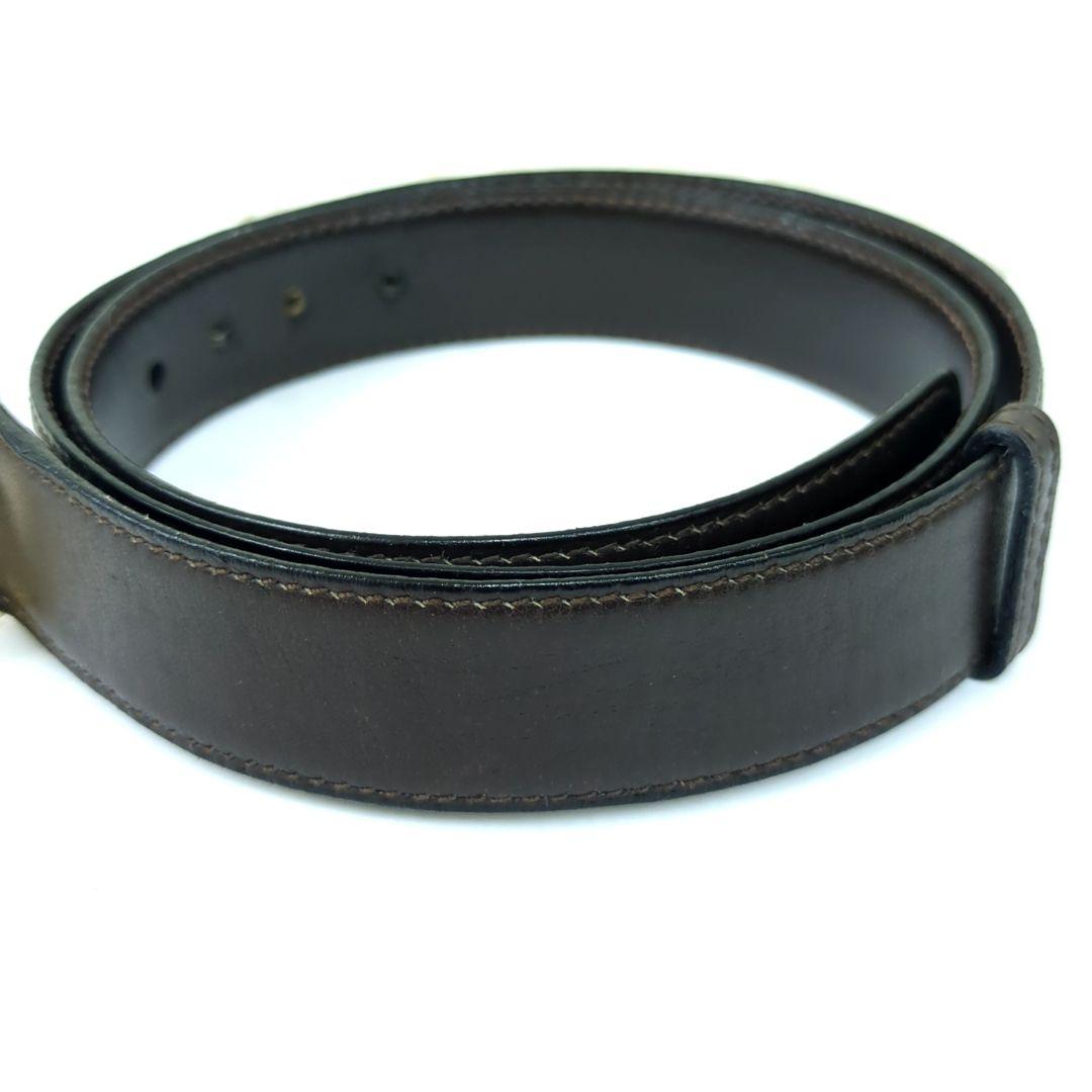 GUCCI グッチ Gバックル レザー ベルト ダークブラウン イタリア製