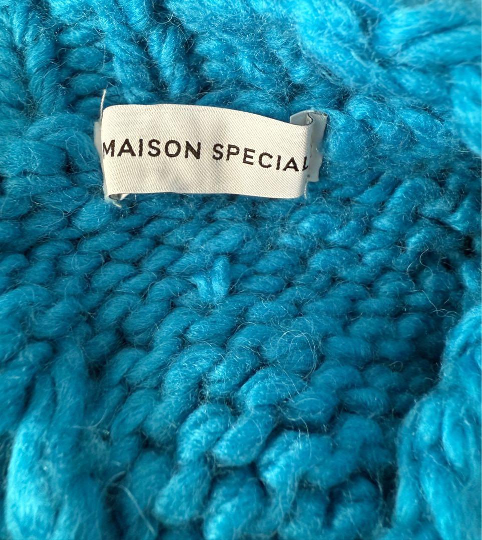 Maison Specialメゾンスペシャル ケーブルスリットハンドニット - メルカリ