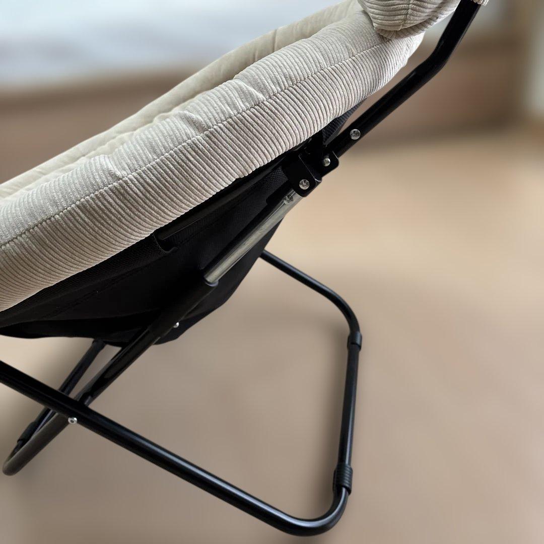 ひなたライフComoresun2wayフォールディングチェアベージュコーデュロイ