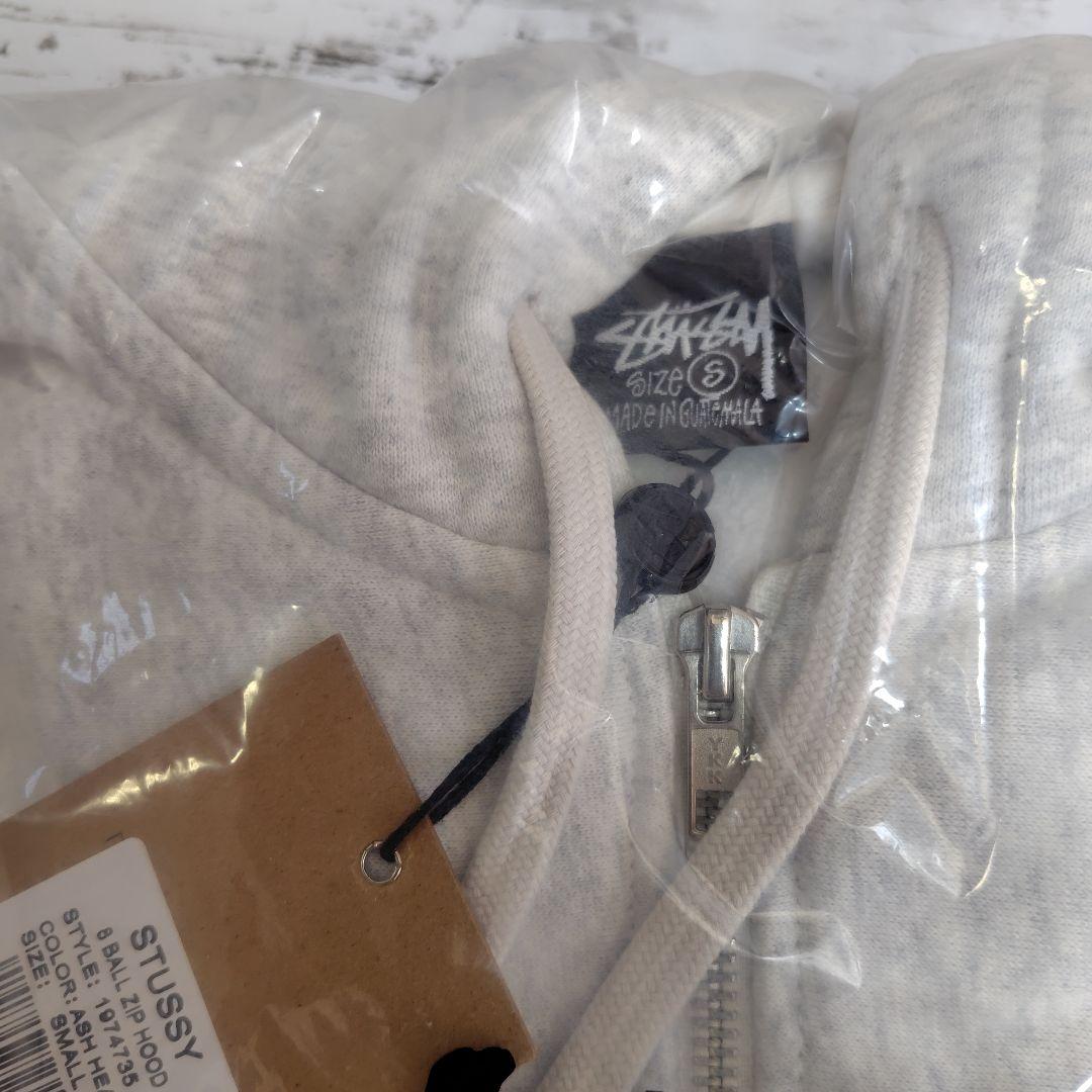 ステューシー STUSSY 8BALL ZIP パーカー Sサイズ グレー