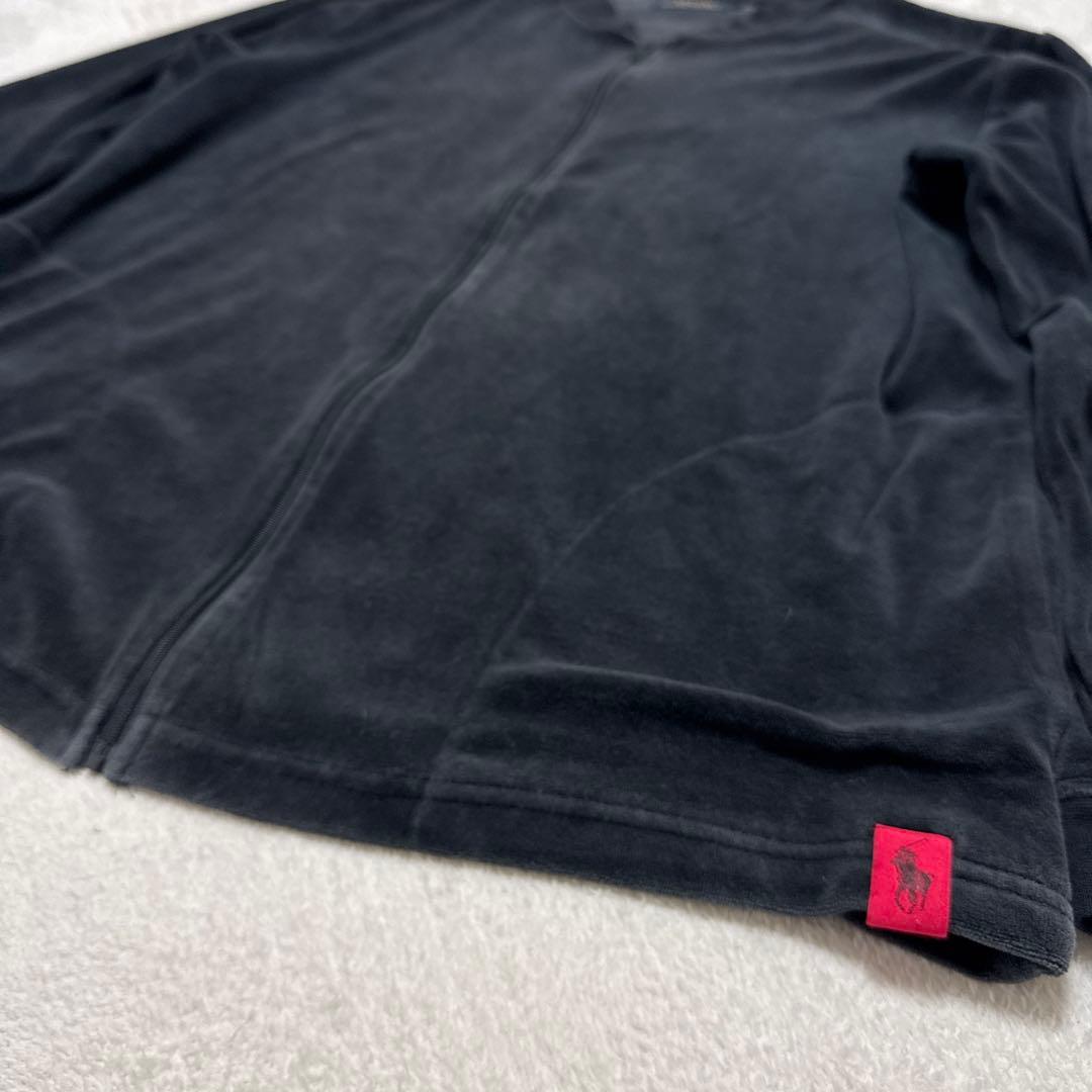 美品 ポロラルフローレン トラックジャケット 現行 L ブラック ベロア