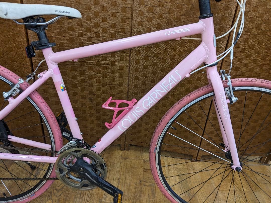 配送方法変更済み U065 クロスバイク 28インチ 3×8段変速 ピンク