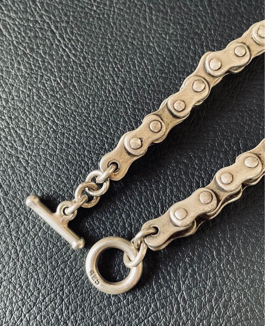 希少 メキシコ バイクチェーン ヴィンテージ ブレスレット シルバー925