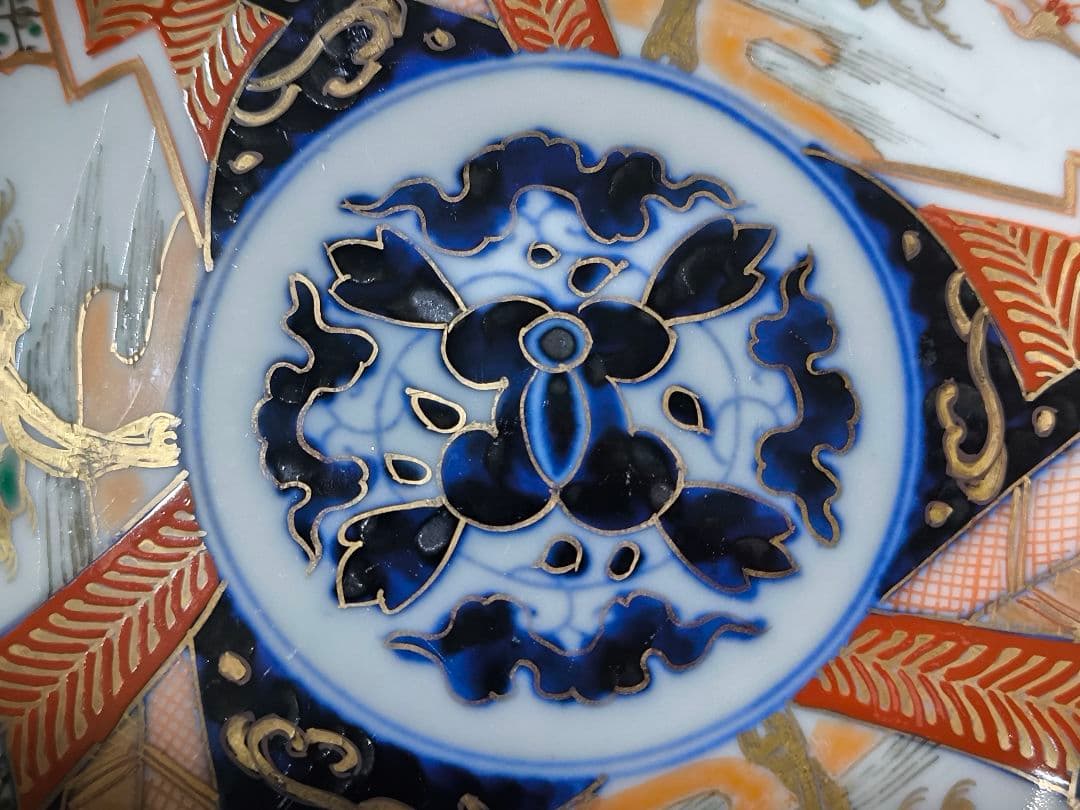 古伊万里 鶴松絵柄金彩6寸輪花皿 2枚 骨董 - メルカリ