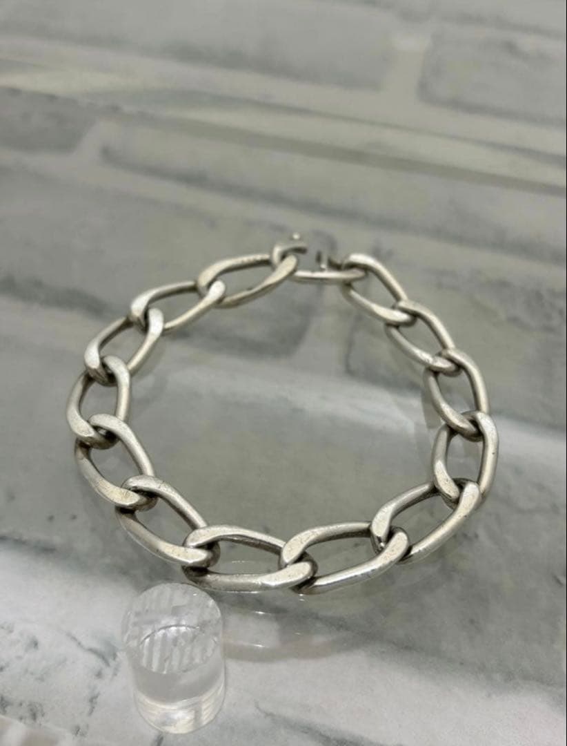 ヴィンテージ　メキシカンジュエリー　フィガロチェーン　ブレスレット　33g ヴィンテージ メキシカンジュエリー フィガロチェーン ブレスレット