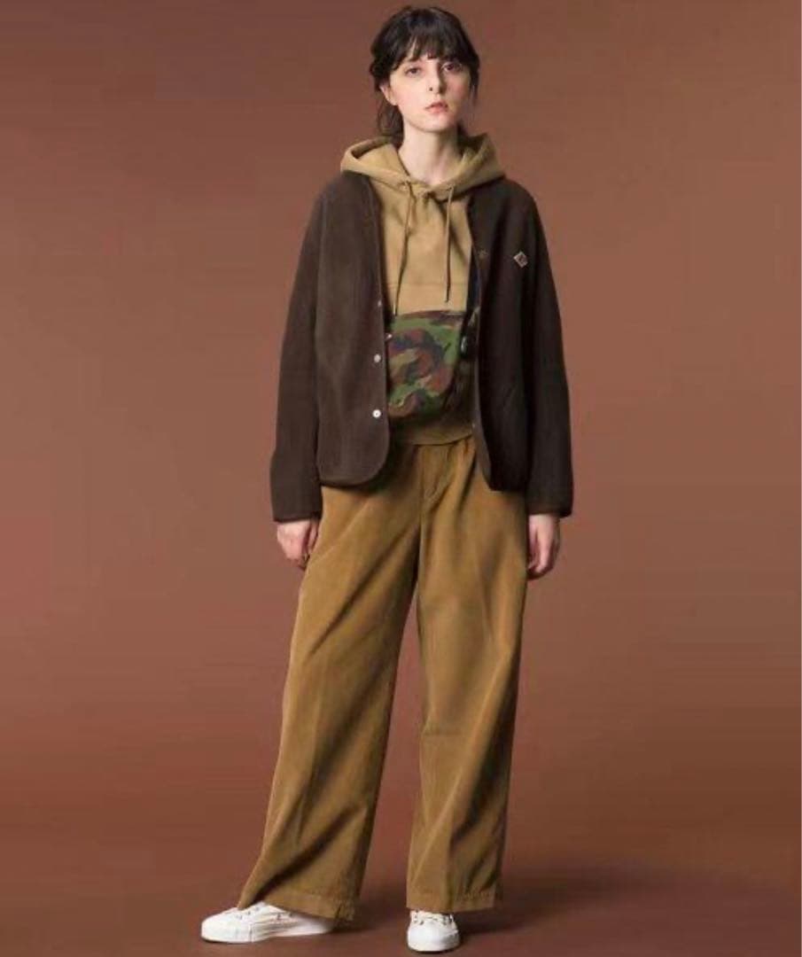 サイズ34】 DANTON フリース ノーカラー ジャケット ブラウン - メルカリ