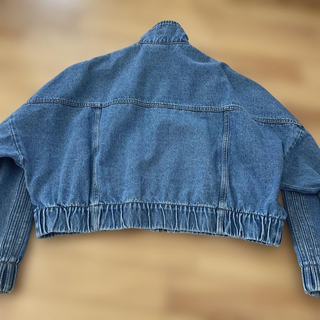 アディダス 短丈 デニムジャケット トラックトップ ドロップショルダー