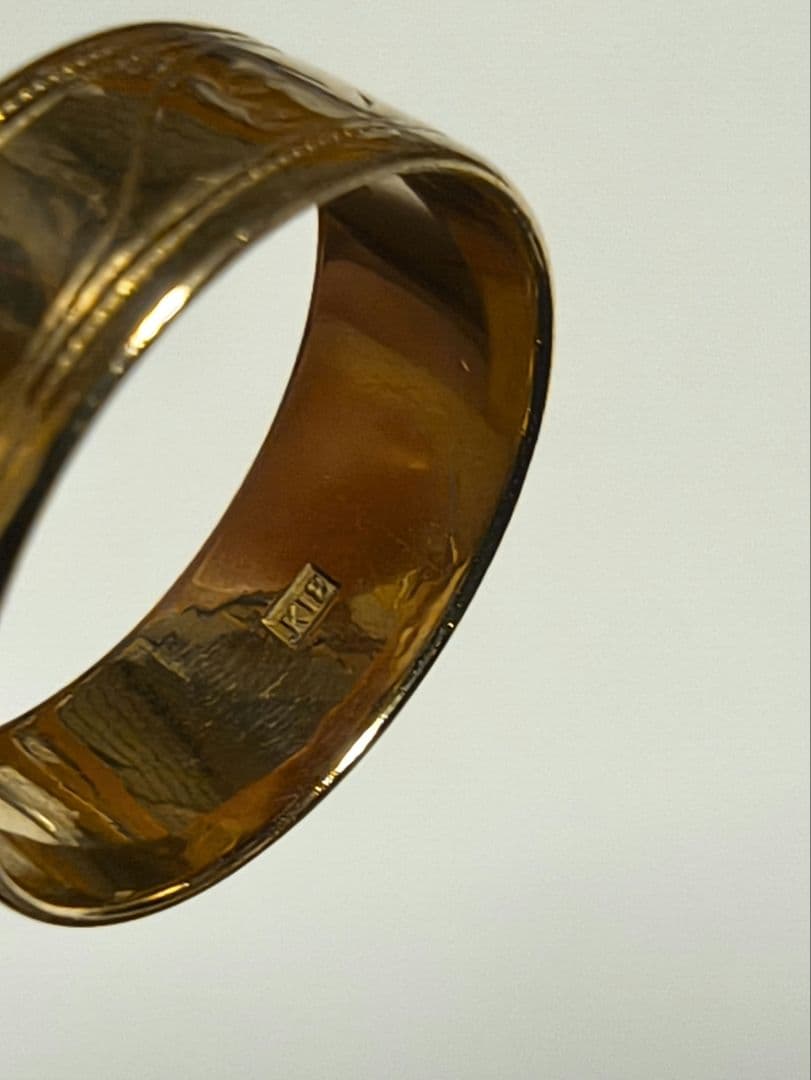 K18 柄 指輪 3.53g 9号
