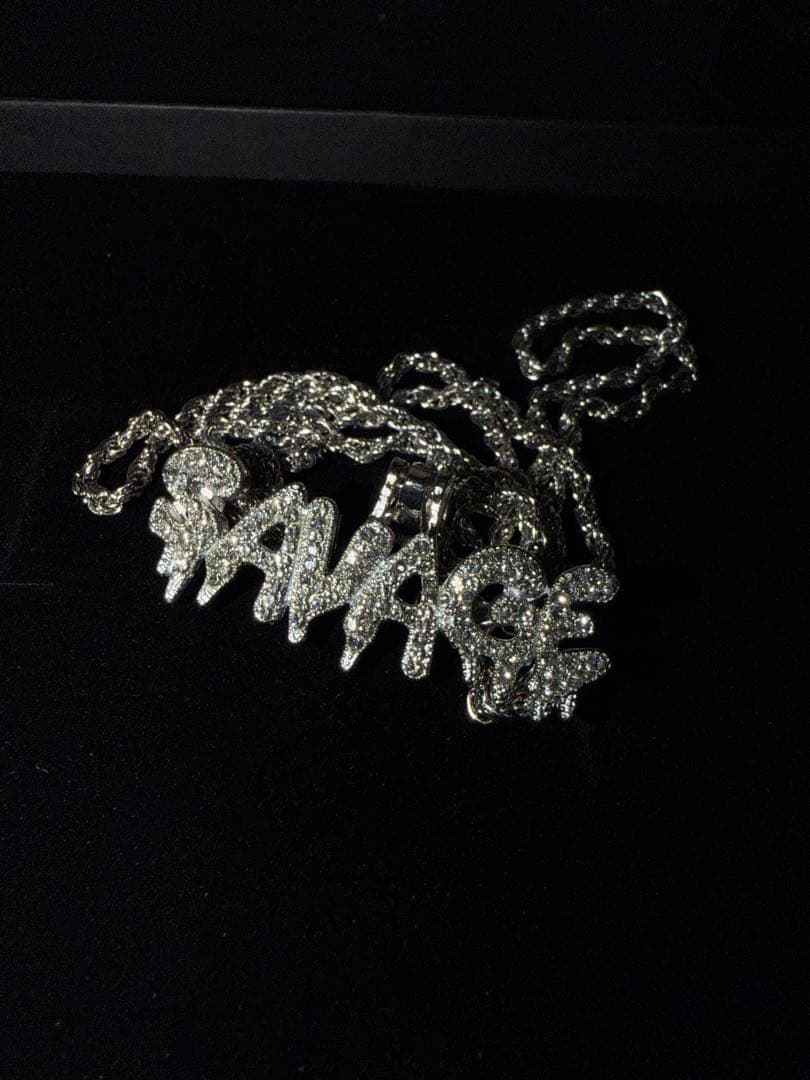 【証明書ボックス付き】SAVAGEネックレス　シルバー　アトランタ　モアサナイト 証明書ボックス付き】SAVAGEネックレス シルバー アトランタ モアサナイト