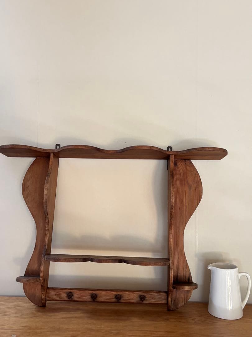 フランス　アンティークパイン　ウォールシェルフ フレンチオールドパインシェルフ（壁掛け棚） 1860年代 フランス