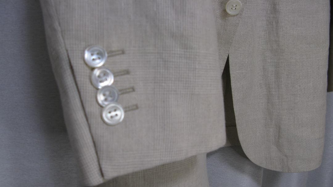 リングヂャケット リネンシルク ウィンドペン テーラードジャケット44