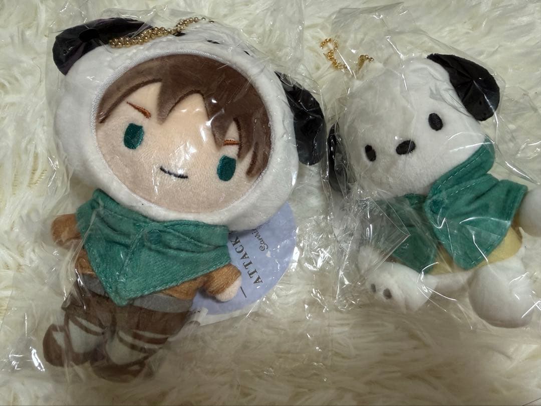 進撃の巨人 エレン むにゅぐるみ サンリオ ぐでたまぬいぐるみ／エレン×ぐでたま／進撃の巨人×サンリオ