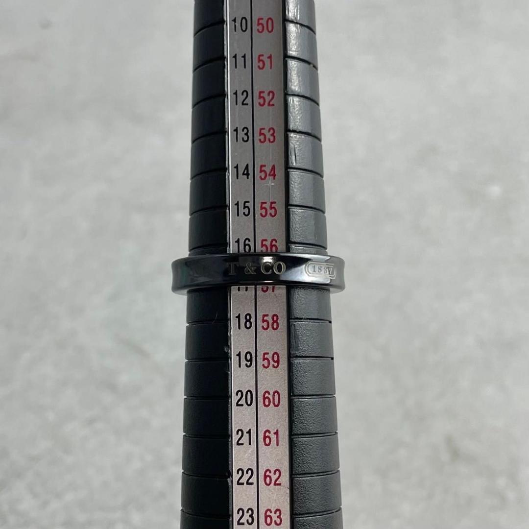 ティファニー 16.5号 1837 ナロー リング ブラック チタン WT4fe