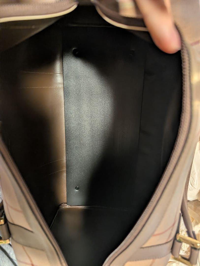 未使用・タグ付】バーバリー ボストンバッグ 三陽商会 シャドー