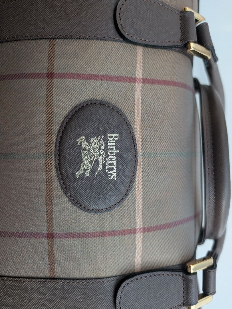 未使用・タグ付】バーバリー ボストンバッグ 三陽商会 シャドー