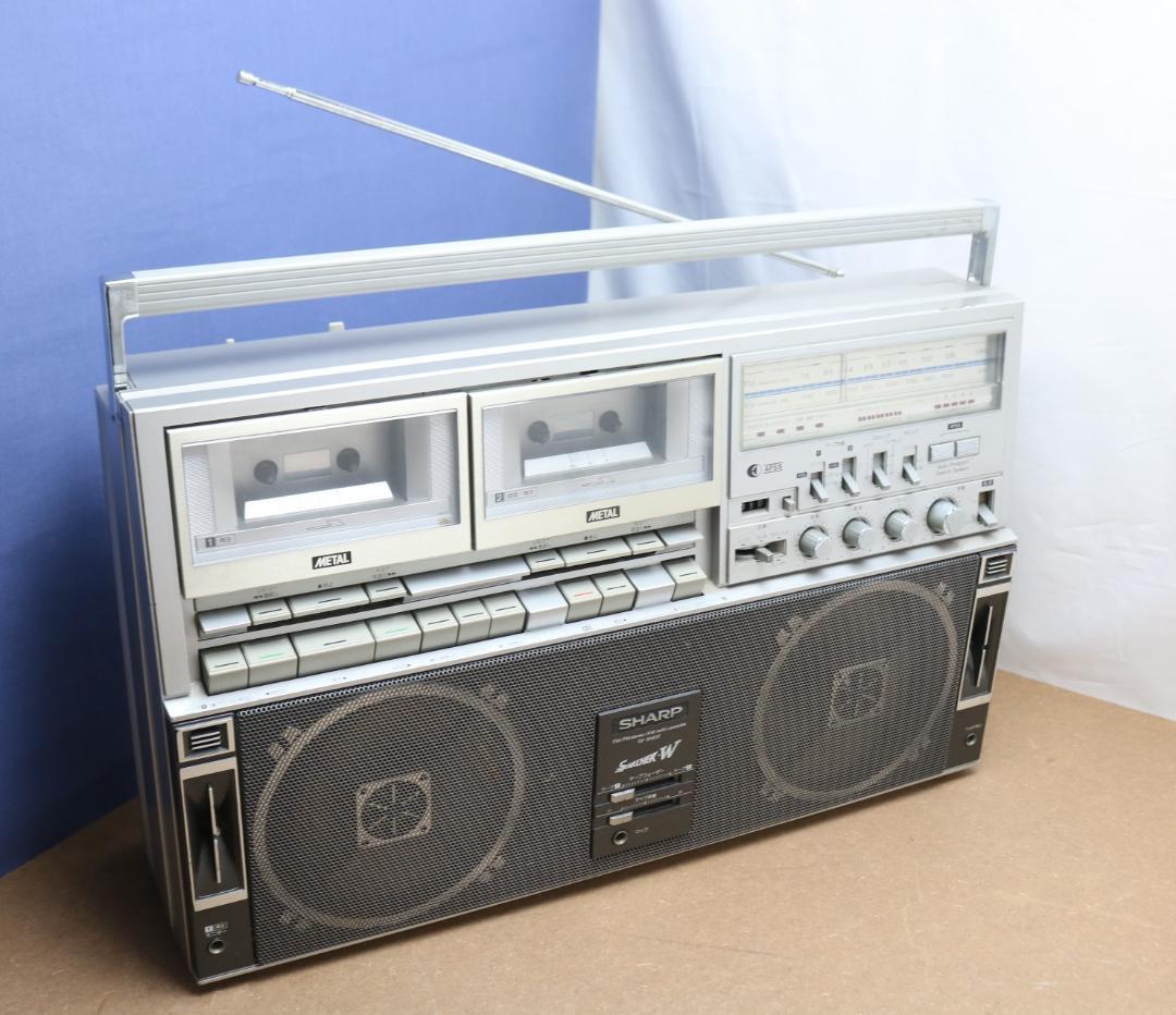 SHARP GF-818ST Wラジカセ レトロジャンク品 希少名機】ジャンク扱い SHARP GF-808 Searcher-W ラジカセ シャープ