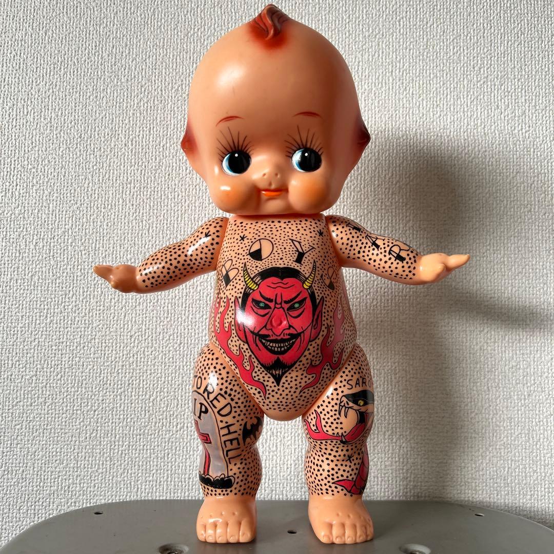 刺青キューピー アメリカン雑貨 浦和レッズ ソフビ 入れ墨キューピー