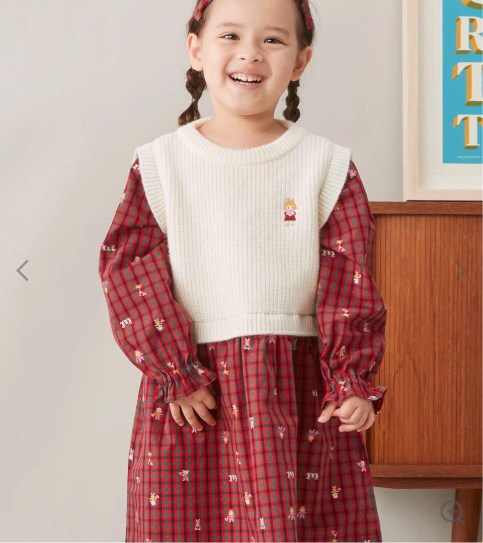 【試着のみ】familiar ファミリア チェック ベスト風 ワンピース 110 ARCHIVE MARKET】ワンピース〈やまと × familiar〉 | ファミリア公式サイト