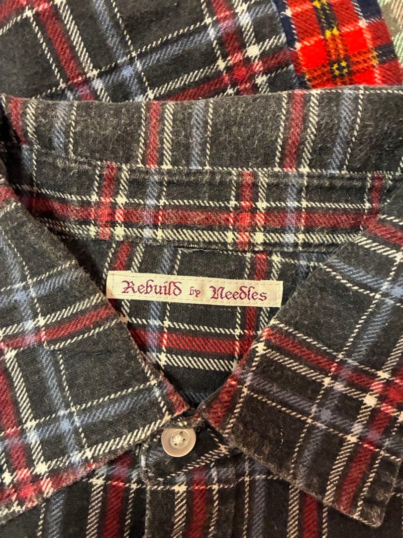 Rebuild by Needles】リビルドバイニードルス チェックシャツ② - メルカリ