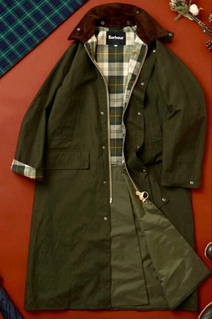 バブアー　ロングコート　38 Barbour】 LADIES BURGHLEYロングコート（トレンチコート）｜Barbour