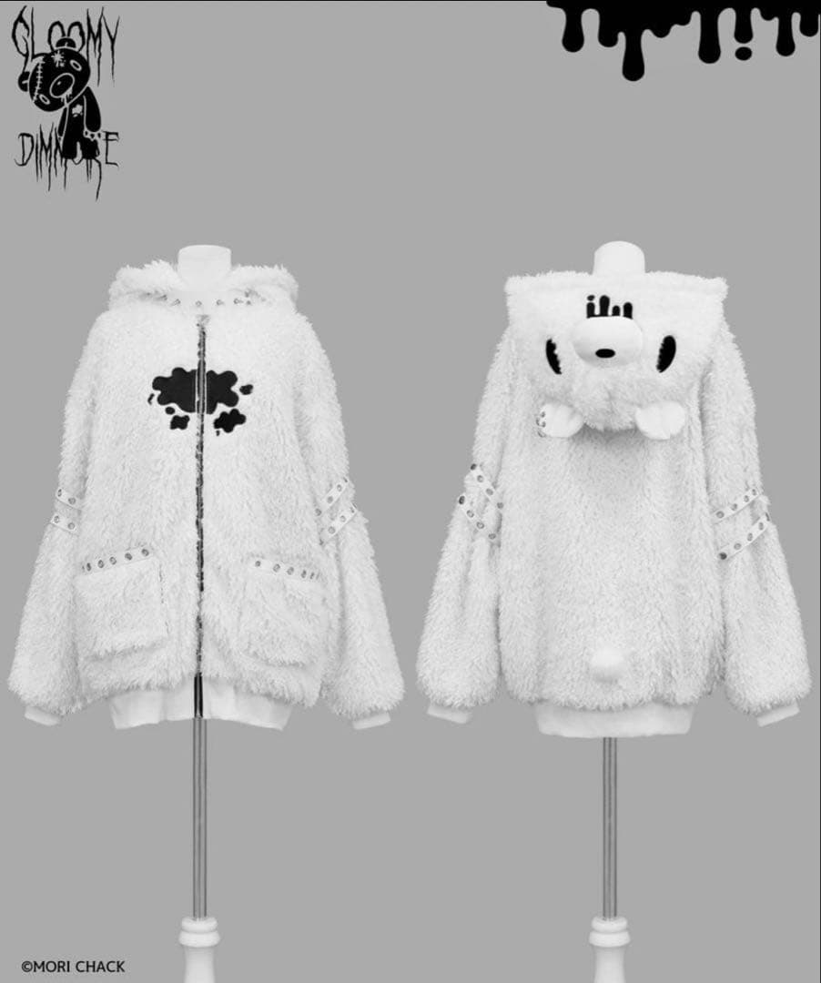 GLOOMY×DimMoire グルーミー ボアパーカー 白 地雷 ホワイト - メルカリ