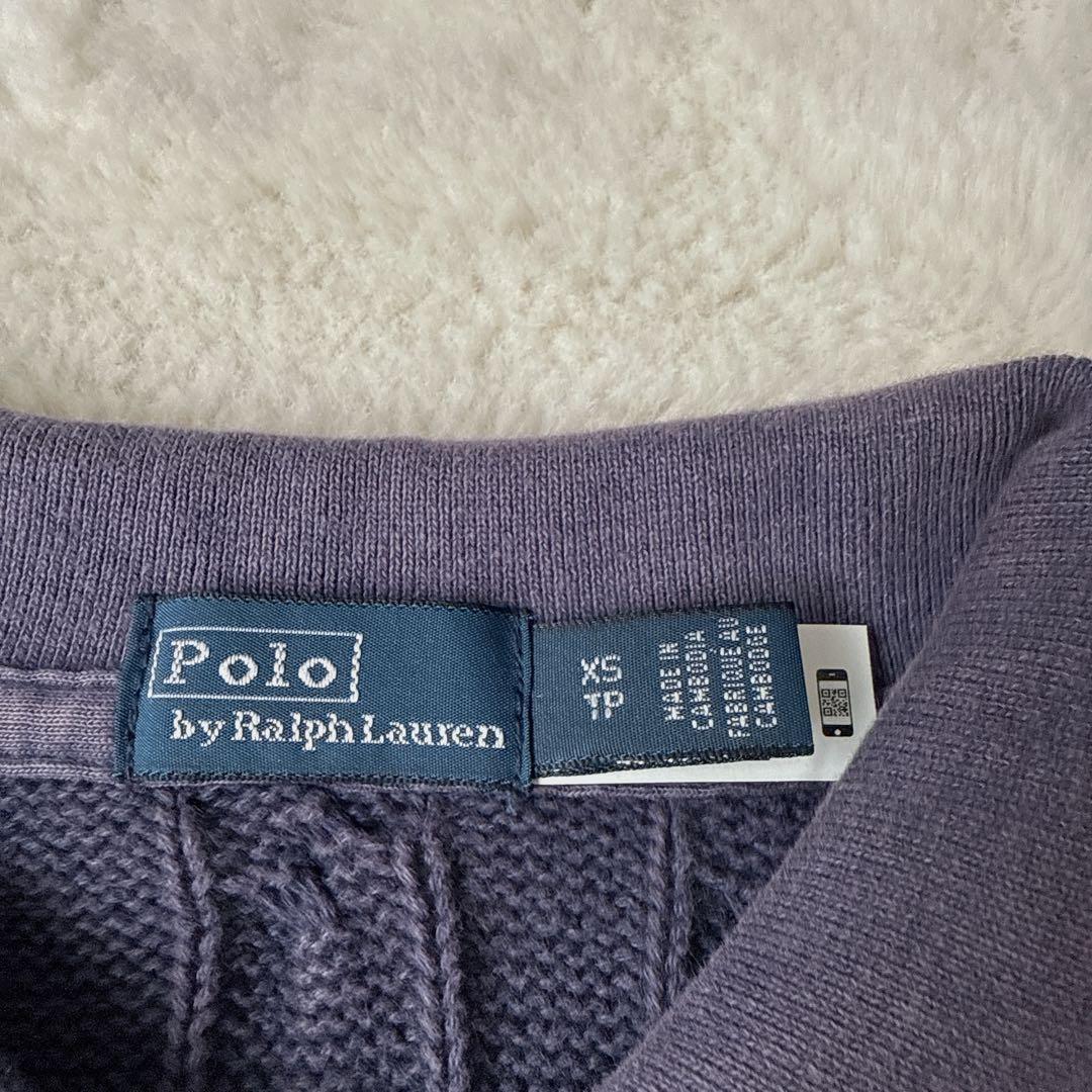 美品 ポロラルフローレン ケーブルニット ポロシャツ XS ネイビー 洗濯
