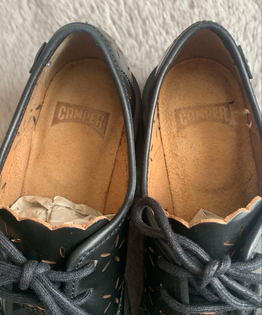abi様 専用 CAMPER MILAH カンペール ローファー 厚底 ブラック - メルカリ