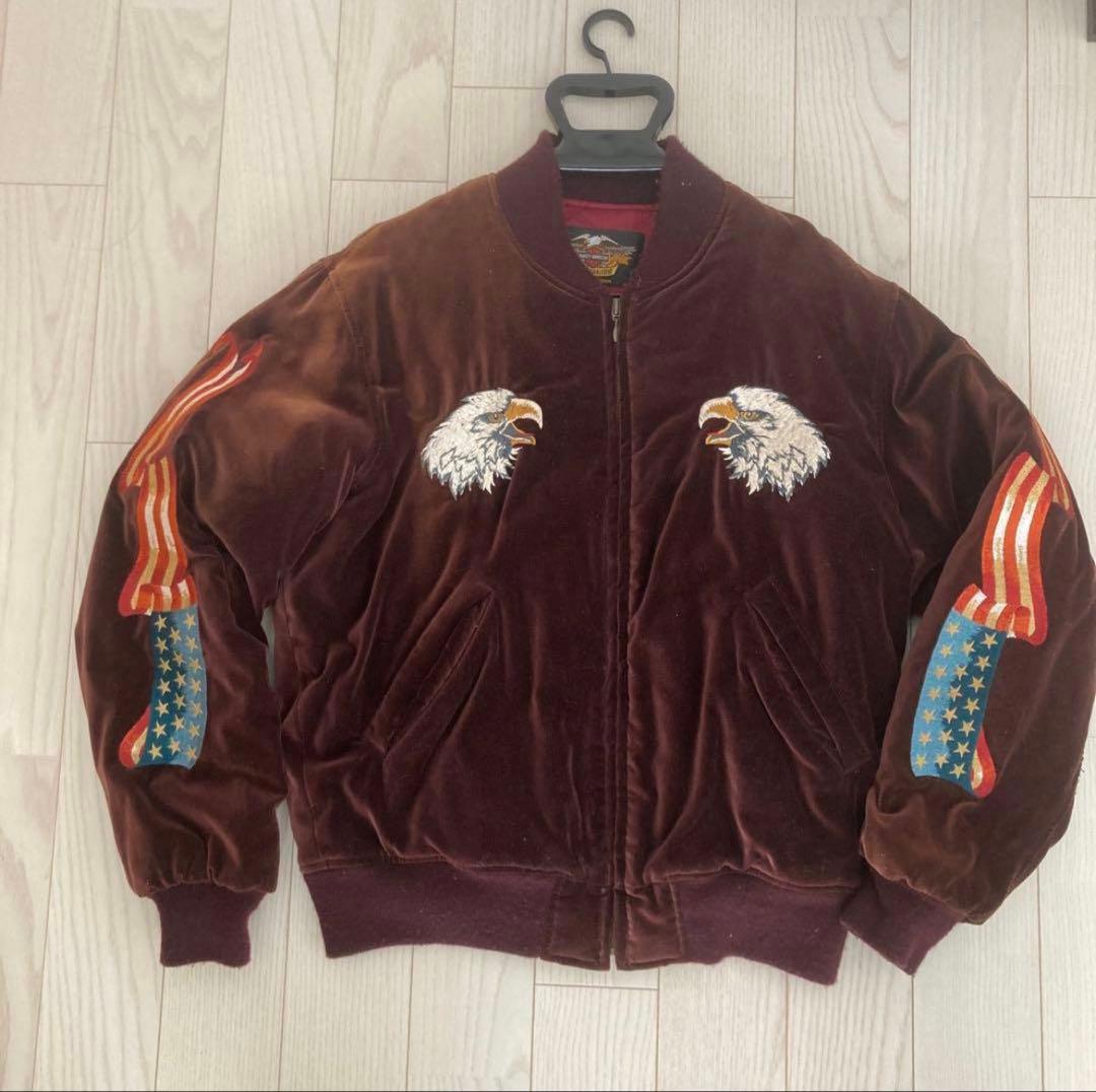 希少90s Harley-Davidson スカジャンベロア別珍 L - メルカリ