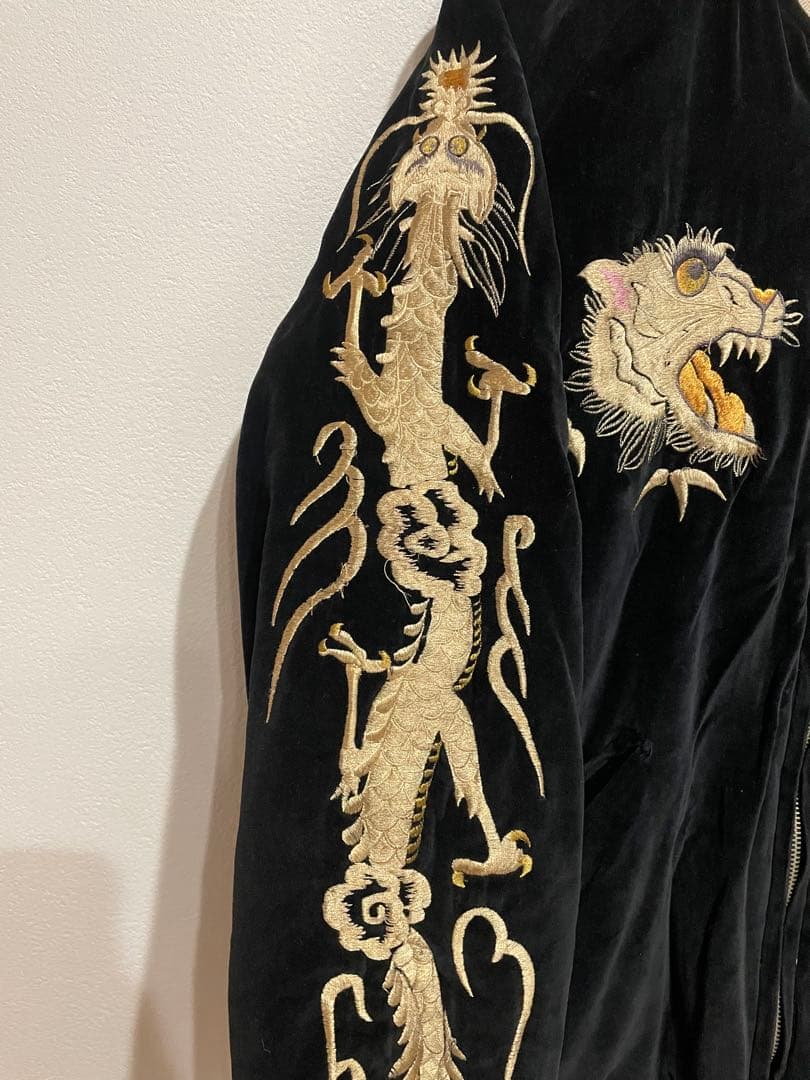 S*y様 BROWN SUGAR リバーシブルスカジャン L 刺繍 虎 ドラゴン - メルカリ