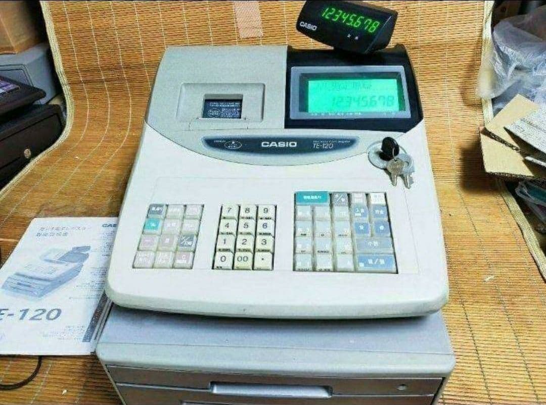 カシオレジスター TE-120 フル設定込み 送料無料 人気機種 681061