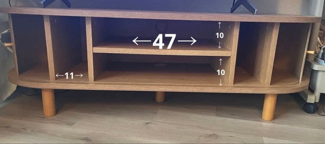poproom 蛇腹ウッドテレビボード - メルカリ