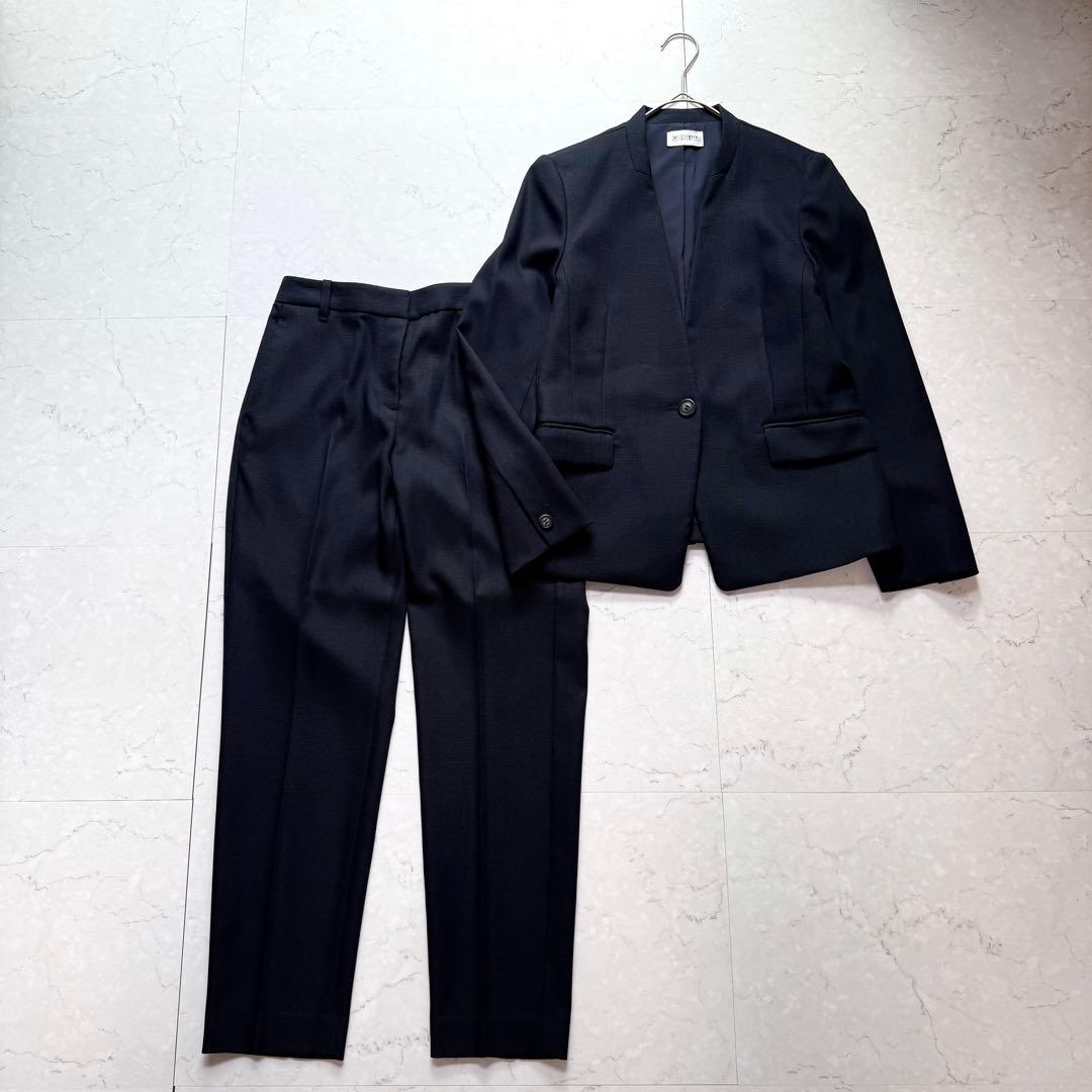 美品 プラステ スーツ セットアップ ノーカラー パンツ M ウォッシャブル PLST(プラステ)公式 | スーツ(レディース)